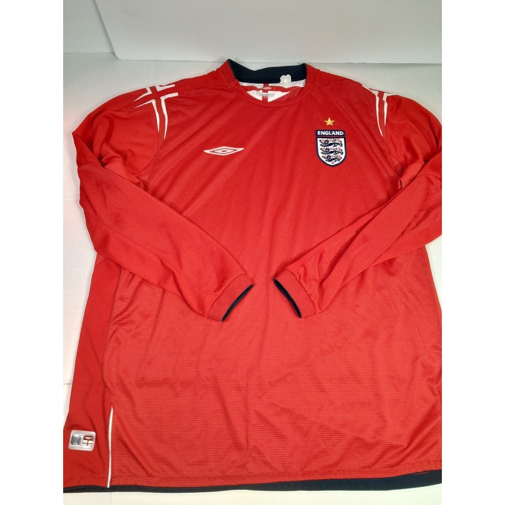 Vtg ENGLAND 2004 2006 AWAY FOOTBALL SOCCER JERSEY UMBRO  LONG SLEEVE XXL